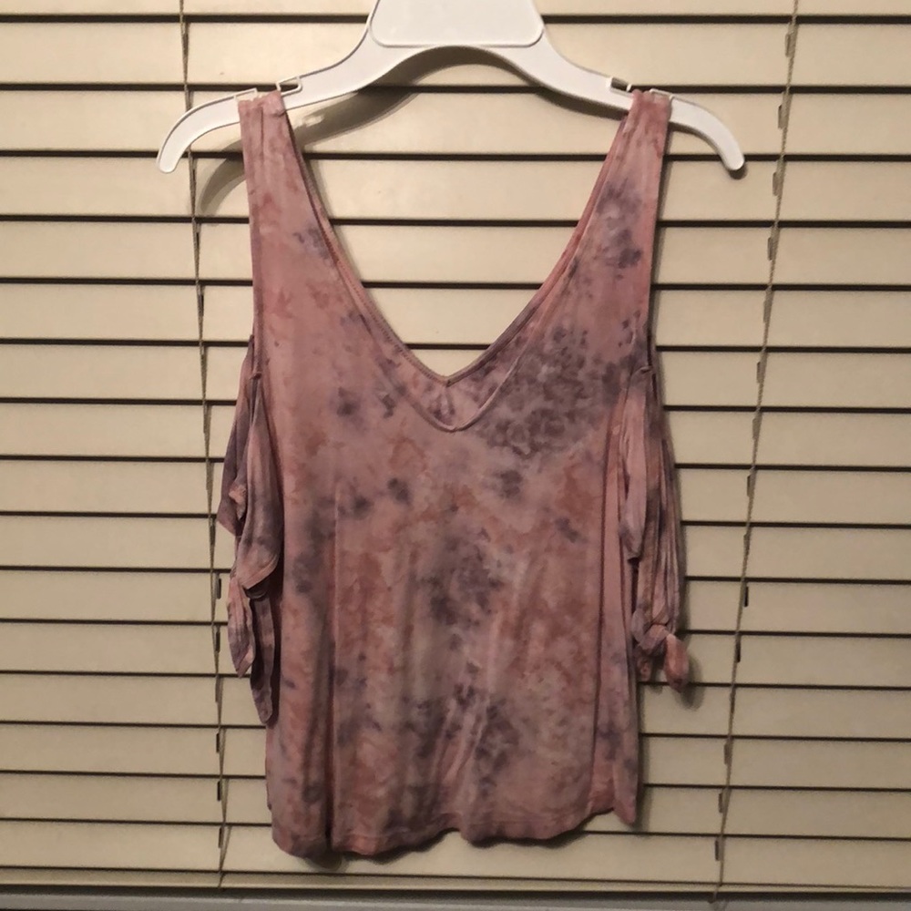 Tie Dye off the shoulder long sleeve